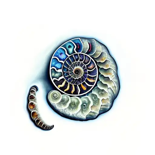 ammonite tattoo design idea