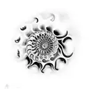 ammonite tattoo design idea