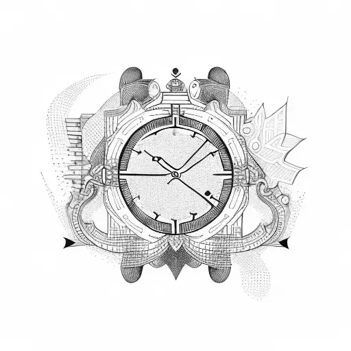 Time with relationships and travel  tattoo design idea