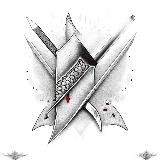 dagger stabbing bleeding Israel flgag tattoo design idea
