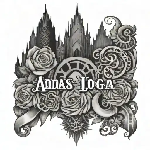 names incorporated Landon, Logan, Raelyn, Ezra, Malia  tattoo design idea