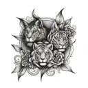 names Landon Logan Raelyn Ezra Malia tattoo design idea
