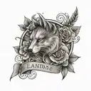 names Landon Logan Raelyn Ezra Malia tattoo design idea