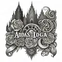 names incorporated Landon, Logan, Raelyn, Ezra, Malia  tattoo design idea