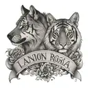 names incorporated Landon, Logan, Raelyn, Ezra, Malia  tattoo design idea