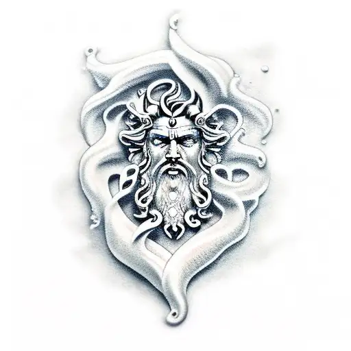 Entry #16 by rht197 for Poseidon vs Kraken Sleeve Tattoo Design | Freelancer