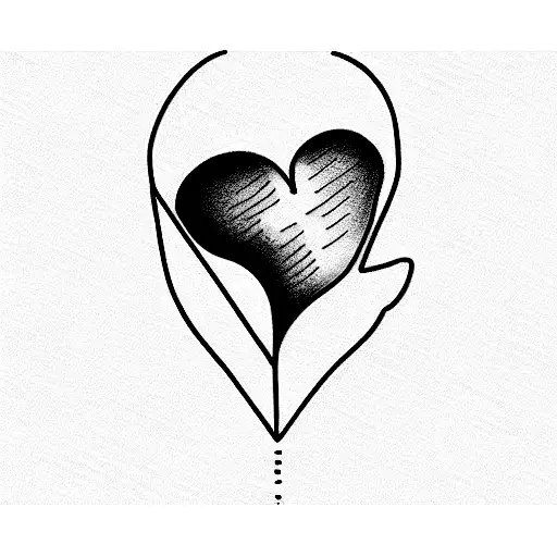 Crying Heart tattoo design idea
