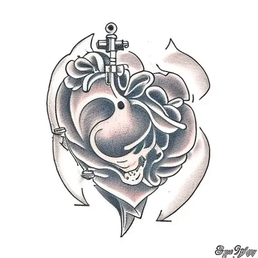 Crying Heart tattoo design idea