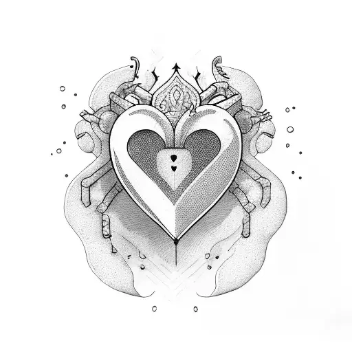 Crying Heart tattoo design idea