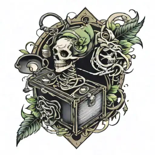 trap music tattoo design idea