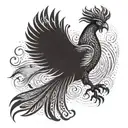 A software engineer symbolically represented as a phoenix bird tattoo design idea