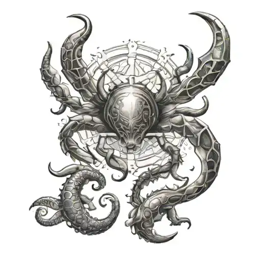 Scorpio, Sagittarius, Pisces, Gemini and Taurus tattoo design idea