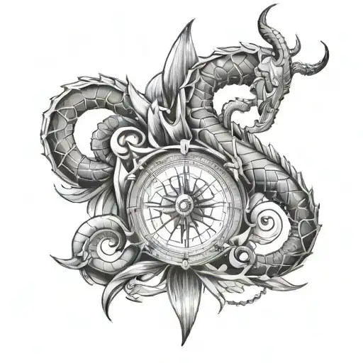 Scorpio, Sagittarius, Pisces, Gemini and Taurus tattoo design idea