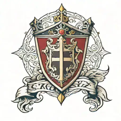 crusader king tattoo design idea