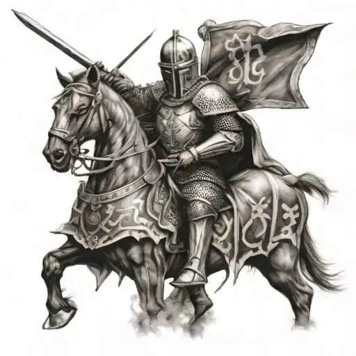 crusader warrior  tattoo design idea