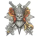 crusader king tattoo design idea