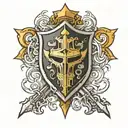 crusader king tattoo design idea