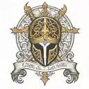 crusader king tattoo design idea