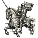 crusader warrior  tattoo design idea