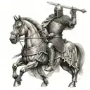 crusader warrior  tattoo design idea