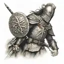 crusader warrior  tattoo design idea