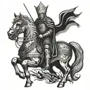 king baldwin iv crusader knight tattoo design idea