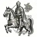 king baldwin iv crusader knight tattoo design idea