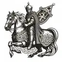 king baldwin iv crusader knight tattoo design idea