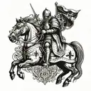 king baldwin iv crusader knight tattoo design idea