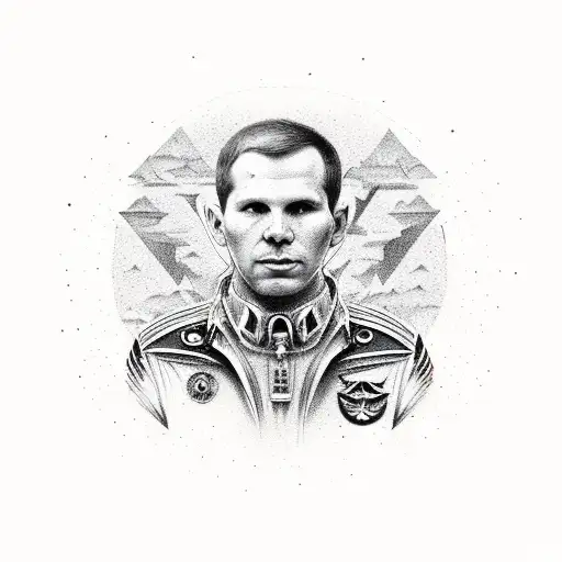 Yuri Gagarin  tattoo design idea