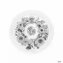 half a circle decorated by blooming flowers. Inside the sentence 난 문제가 아냐 난 문제의 답이에요 written in cursive Korean  tattoo design idea