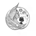  **Left Chest:** The moon and bread could be intertwined, forming a unique composition. The moon could have a blanket of tattoo design idea