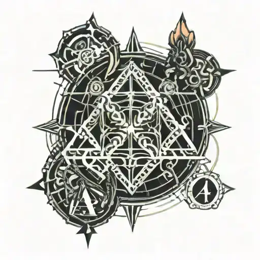 saggitarus and aquarius zodiac sign intertwined with date April 24 2024 below tattoo design idea