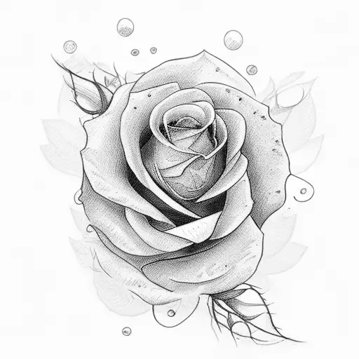 The word "Alicia" with roses tattoo design idea