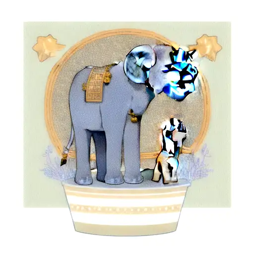 Leo constellation with elephant  tattoo design idea