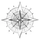 Virgo constellation with compass tattoo design idea