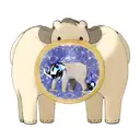 Leo constellation with elephant  tattoo design idea