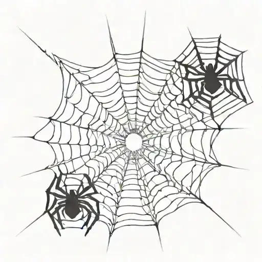 Cyber Sigilism Spider Web tattoo design idea