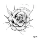 tres flores de hibisco com flolhagens em volta e pontilhados  tattoo design idea
