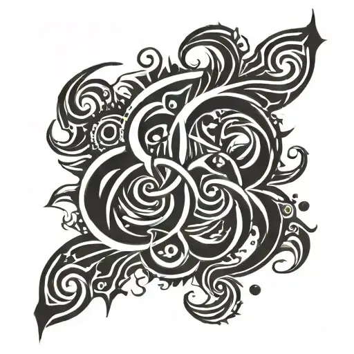 rage and chaos symbol tattoo design idea