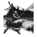 fishing hunting and LLL  tattoo design idea