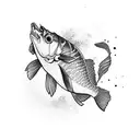 Fish skeleton tattoo design idea