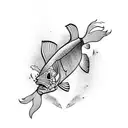 Fish skeleton tattoo design idea