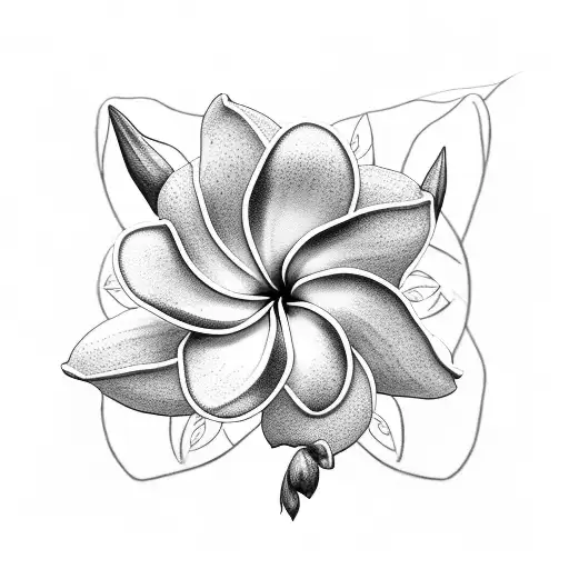 Plumeria Champa Flower tattoo design idea