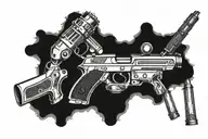 3 bullet shooting tattoo design idea