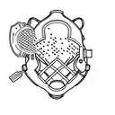 firefighter with number 136 on helmet tattoo design idea