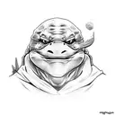 ninja turtle face  tattoo design idea