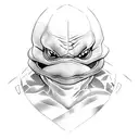 ninja turtle face  tattoo design idea