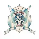 rum bottle tattoo design idea