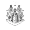 rum bottle tattoo design idea